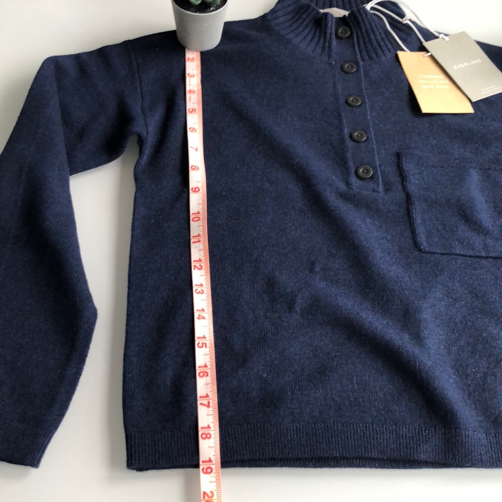 Everlane Recashmere Button Mock Neck Sweater - Picture 9 of 10